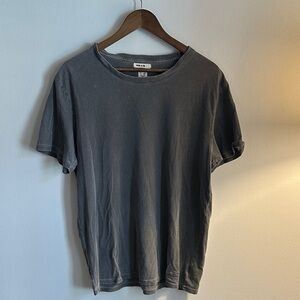 Hiroshi Kato Stamp 7oz Organic Cotton T Shirt Pigment Charcoal Medium